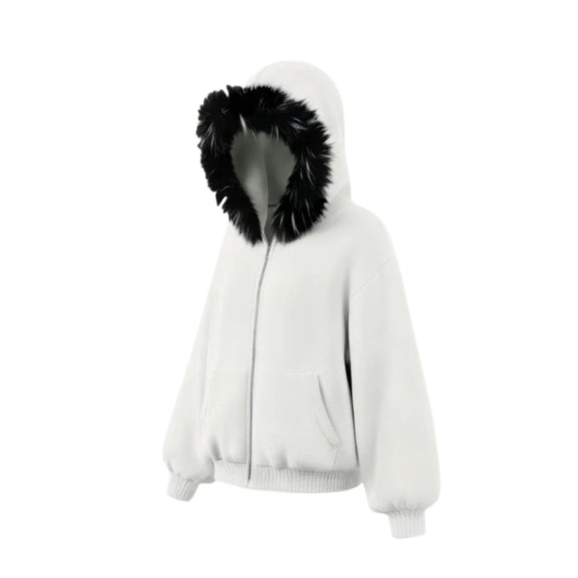 Fur Collar Cozy Hoodie