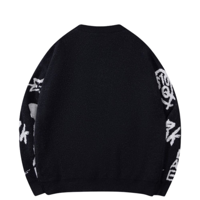 Vintage Skull Jacquard Sweater