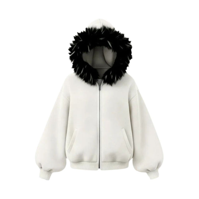 Fur Collar Cozy Hoodie