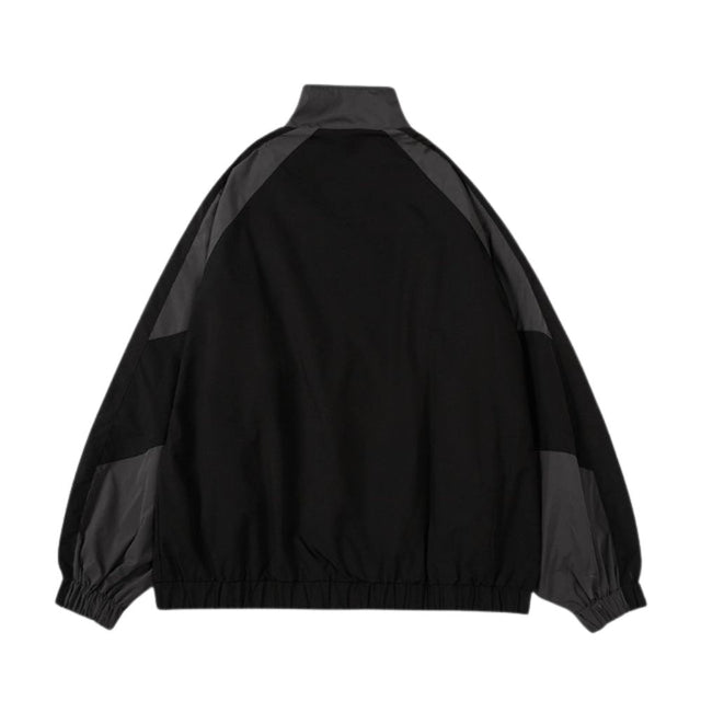 Stand Collar Colorblock Jacket
