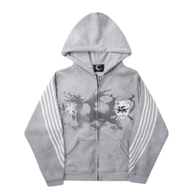 Vintage Design Three-Stripe Print Hoodie Set