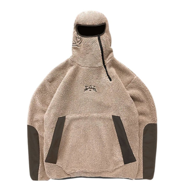 High Neck Fleece Pullover Hoodie