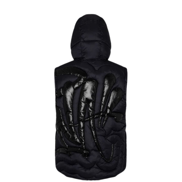 Dark Wave Quilted Hooded Vest