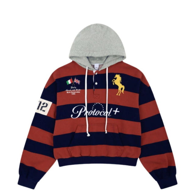 Striped Color-Block Hoodie