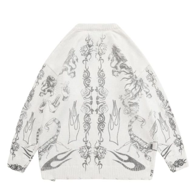 Dark Gothic Graphic Sweater