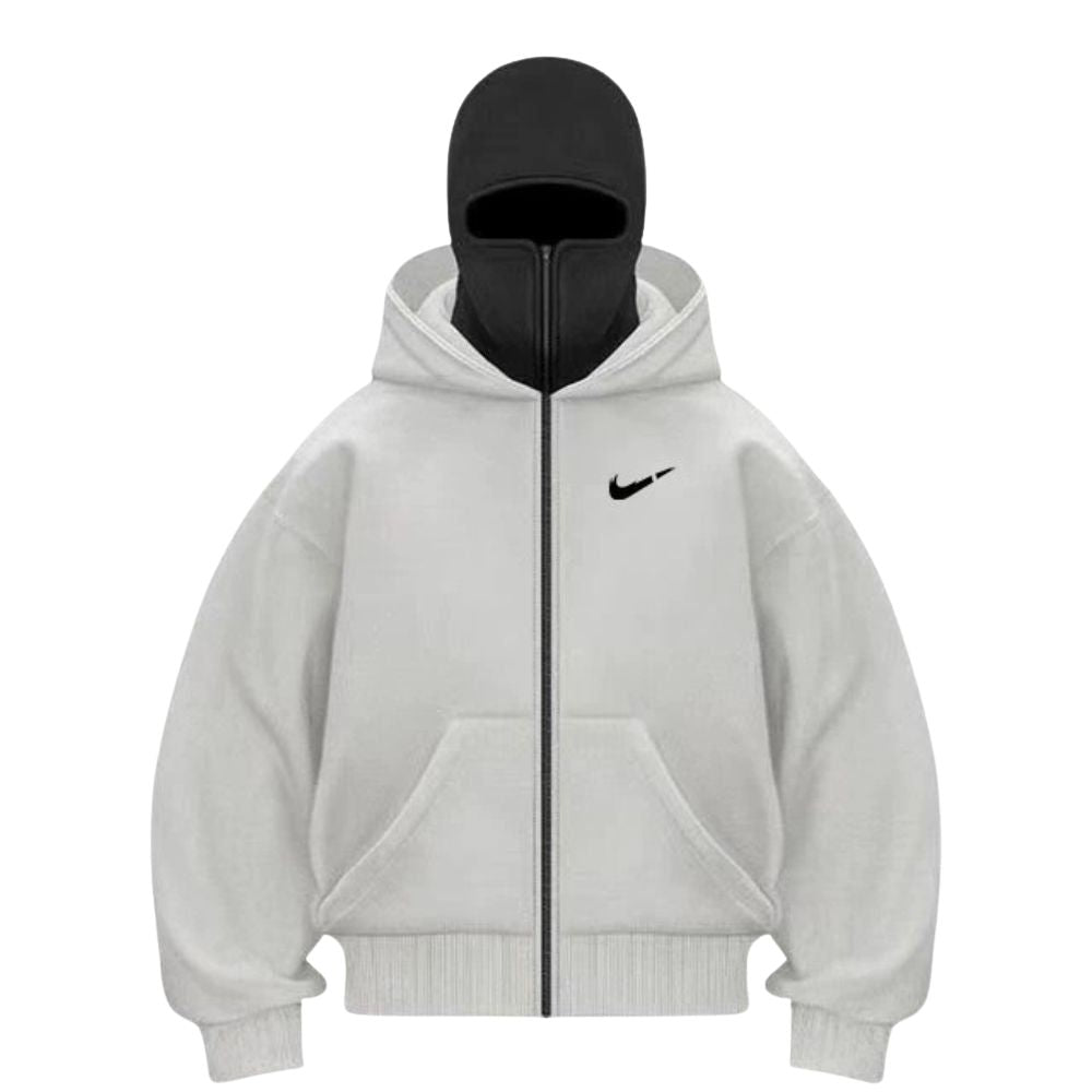 Unique Double-Hood Zipper Hoodie