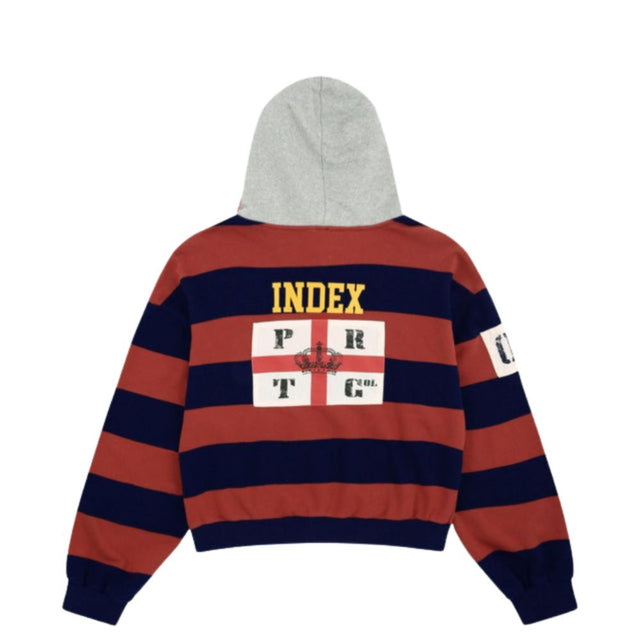 Striped Color-Block Hoodie