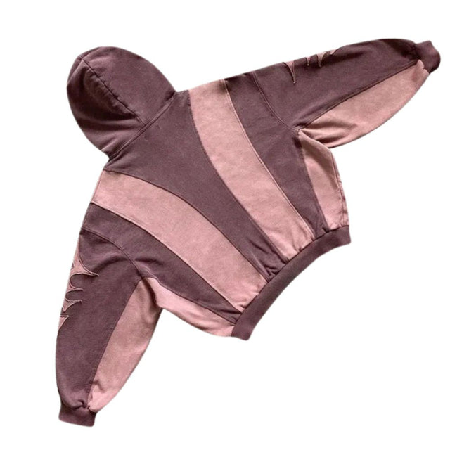 Streetwear Y2K Patchwork Hoodie