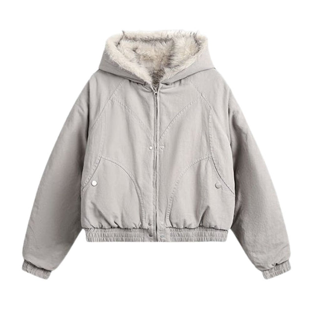 Fur Collar Padded Hooded Jacket