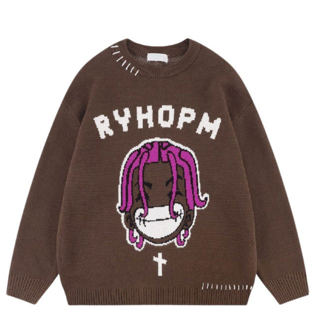 Casual Personality Crewneck Sweater