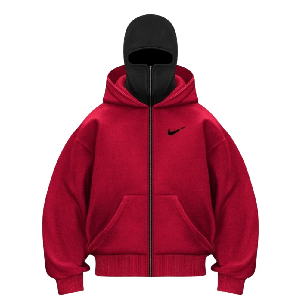 Unique Double-Hood Zipper Hoodie