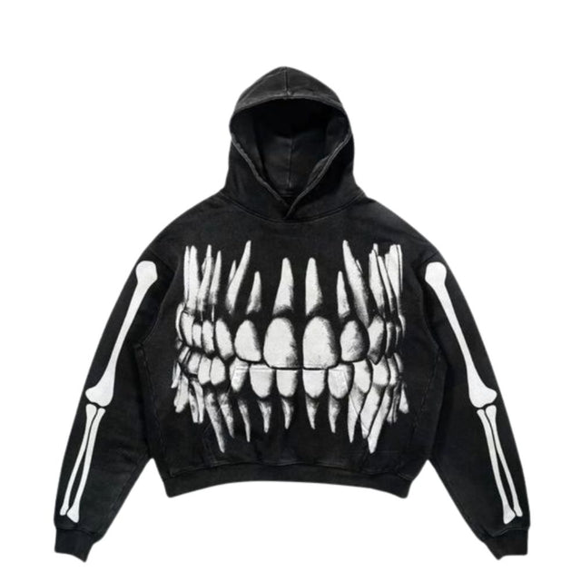 Smoking Skull Graphic Hoodie
