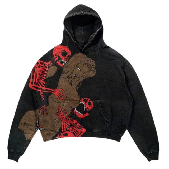 Kapuzenpullover mit Grafikprint