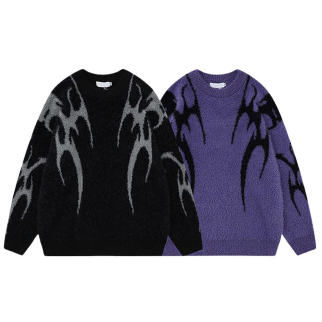 Crewneck Mohair Knit Sweater