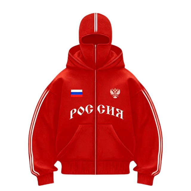 Double-Hood Letter Hoodie