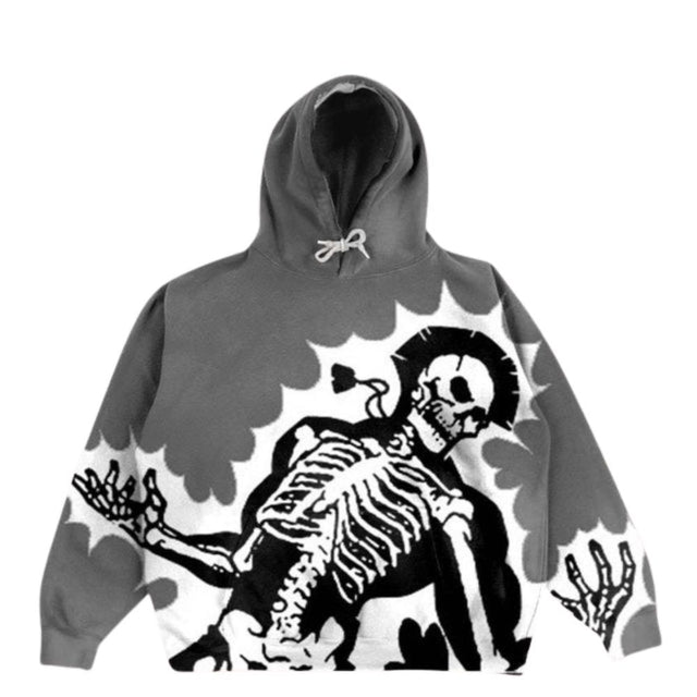 Skull Art Printed Hoodie