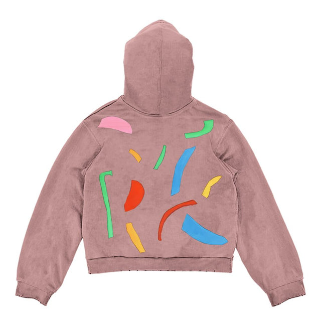 Unisex Cartoon Print Fleece Hoodie