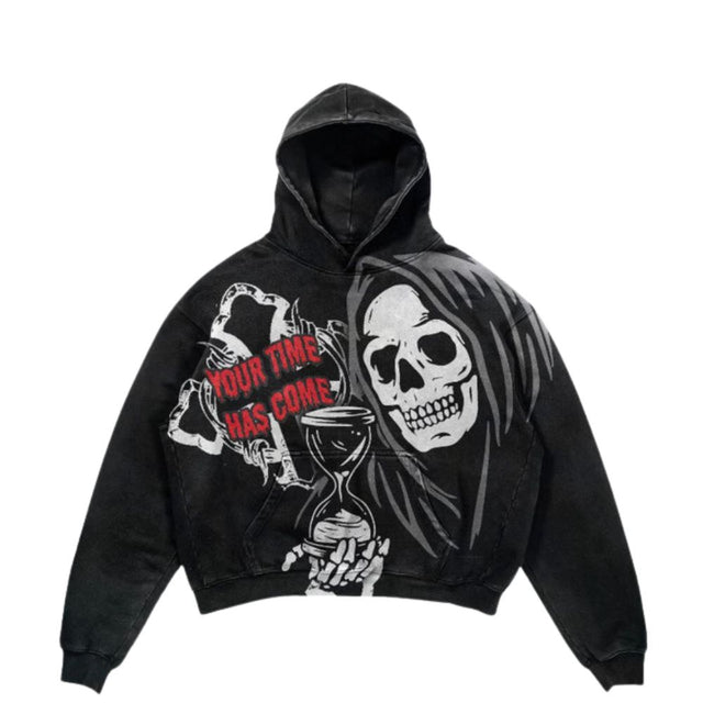 Skull Art Printed Hoodie