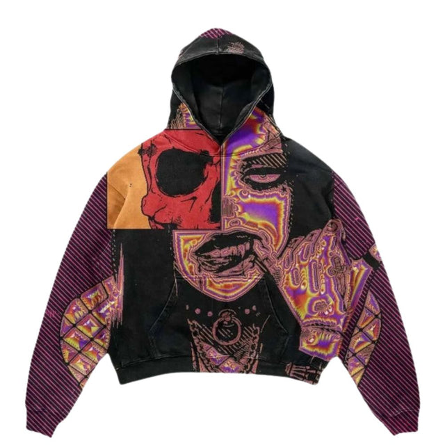 Graphic Print Hooded Sweatshirt
