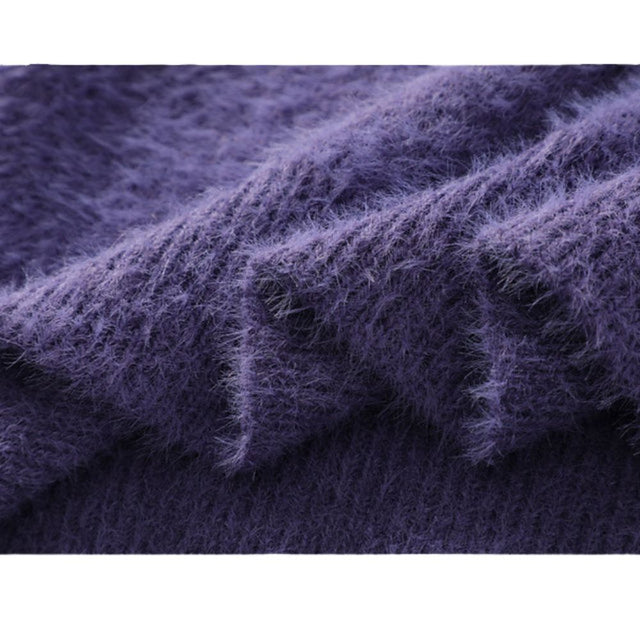 Crewneck Mohair Knit Sweater