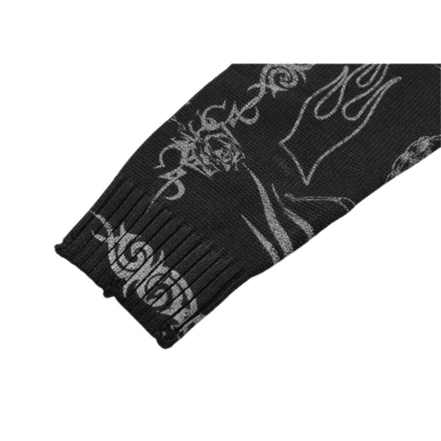 Dark Gothic Graphic Sweater