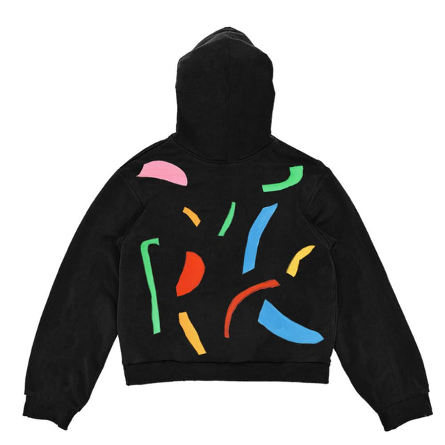 Unisex Cartoon Print Fleece Hoodie