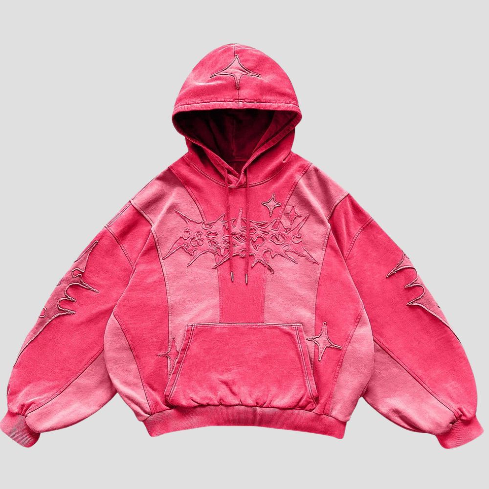 Streetwear Y2K Patchwork Hoodie