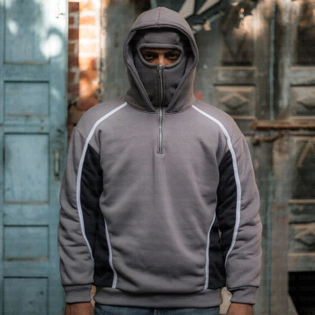 Y2K-Hoodie mit doppelter Kapuze