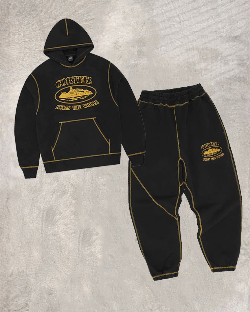 Vintage Stitching Hip-Hop Set