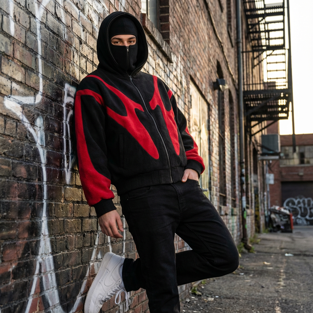 Double-Hood Flame Hoodie