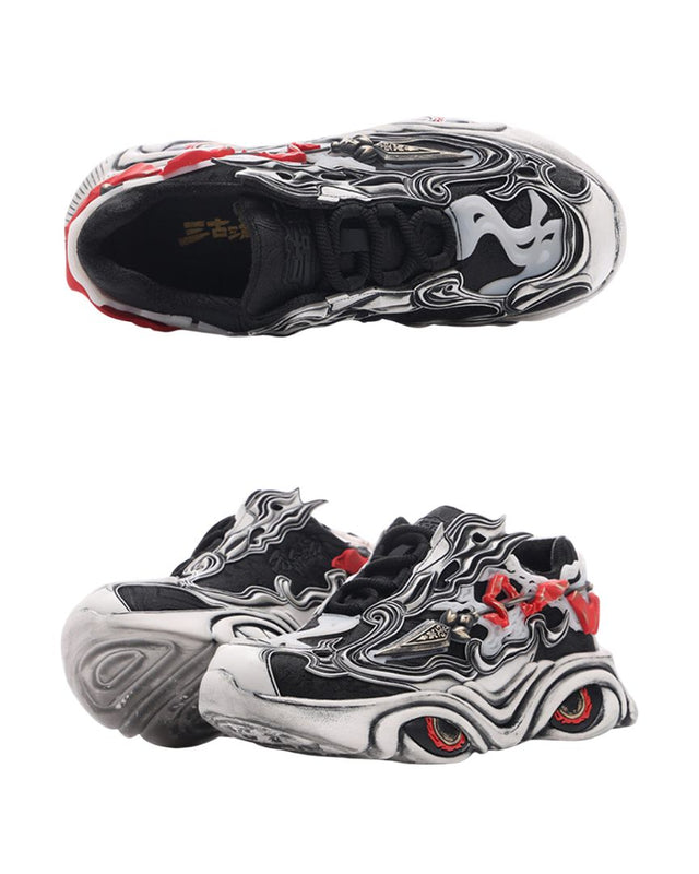 Nezha Chinese Chunky Sneakers - Black
