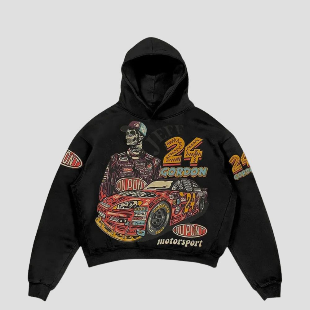 Graffiti Cartoon Graphic Oversized Hoodie