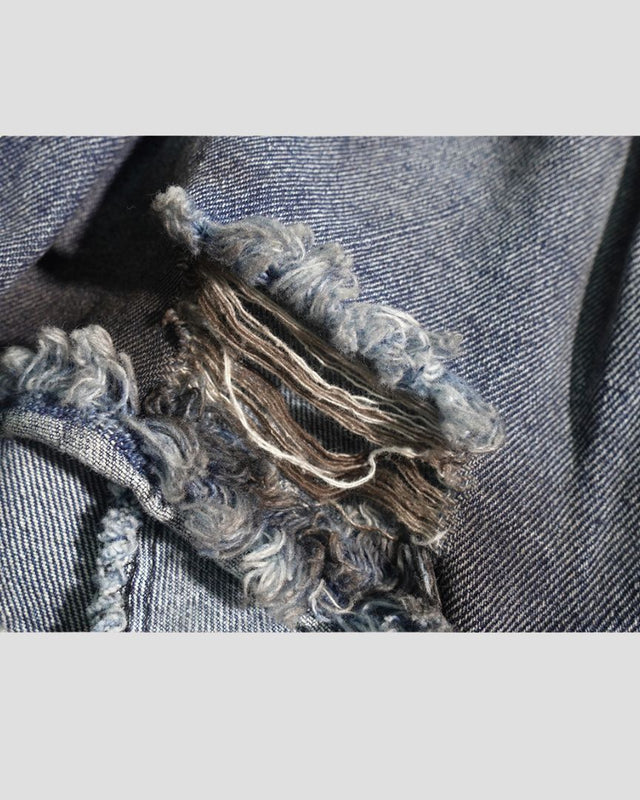 Denim Camouflage Wide-Leg Pants