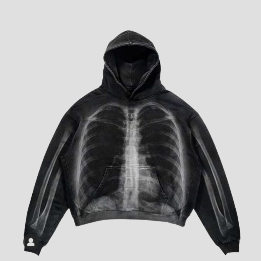 Smoking Skull Graphic Hoodie