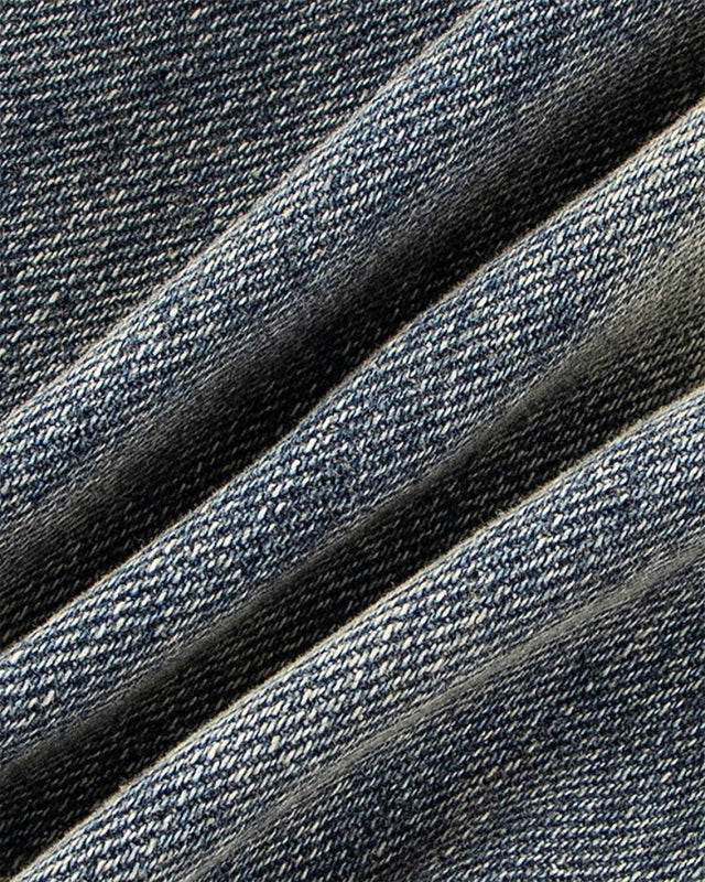 Washed Denim Multi-Pocket Cargo Pants