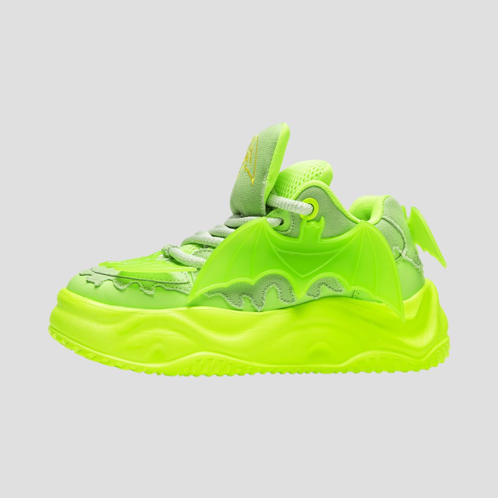 Elevate your style with these bat-decorated sneakers