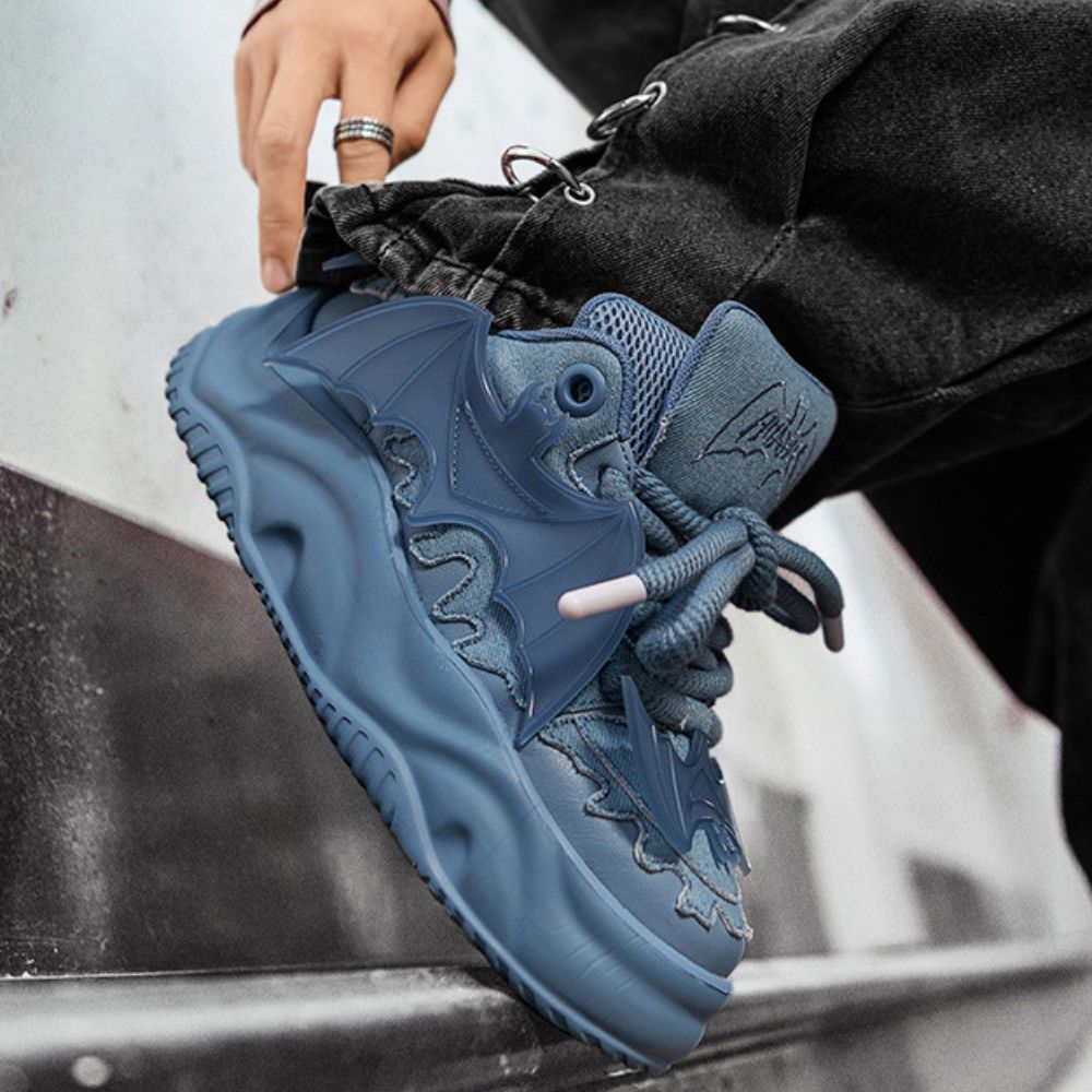 Versatile bat sneakers that transition from day to night