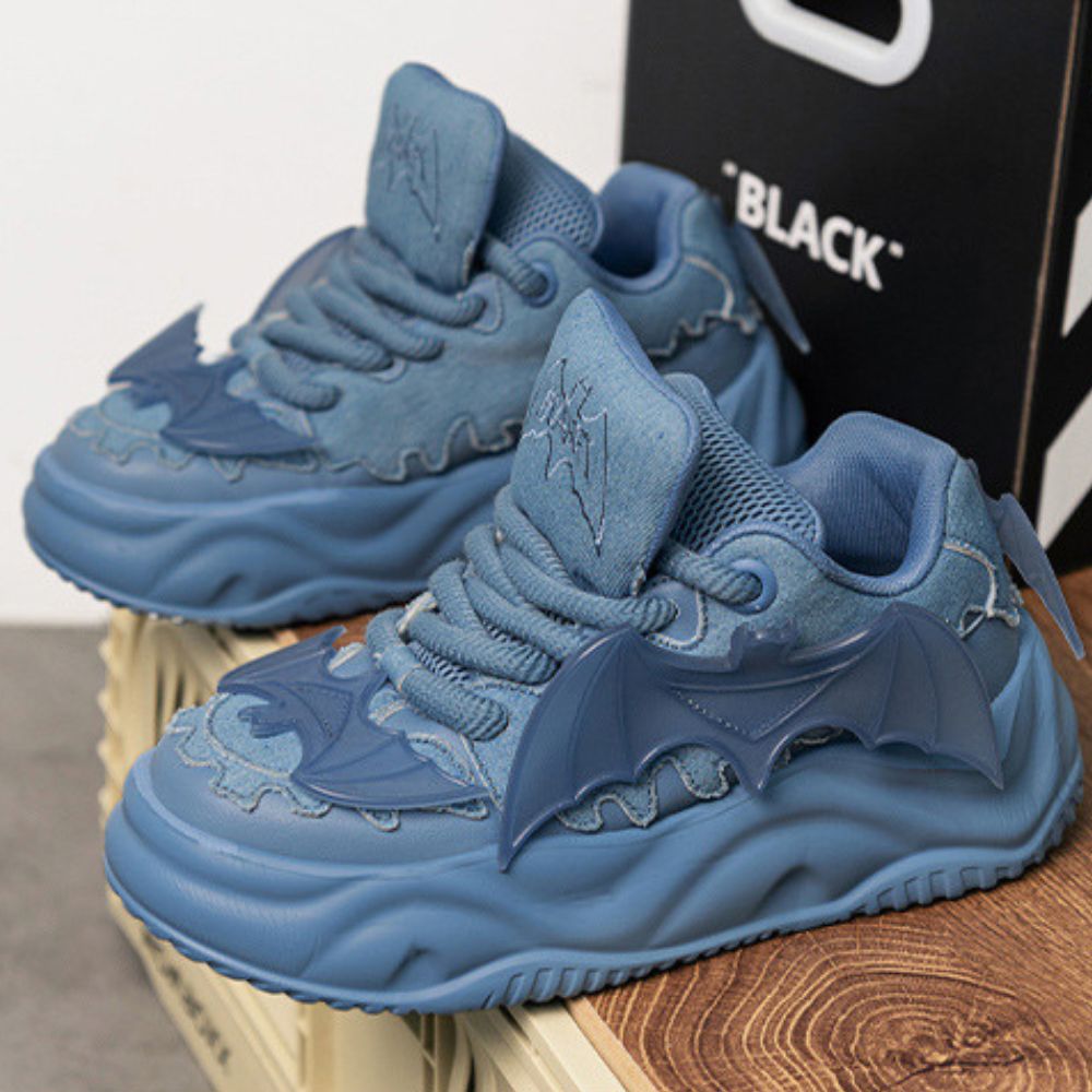 Glow-in-the-dark bat sneakers for a spooky yet stylish vibe