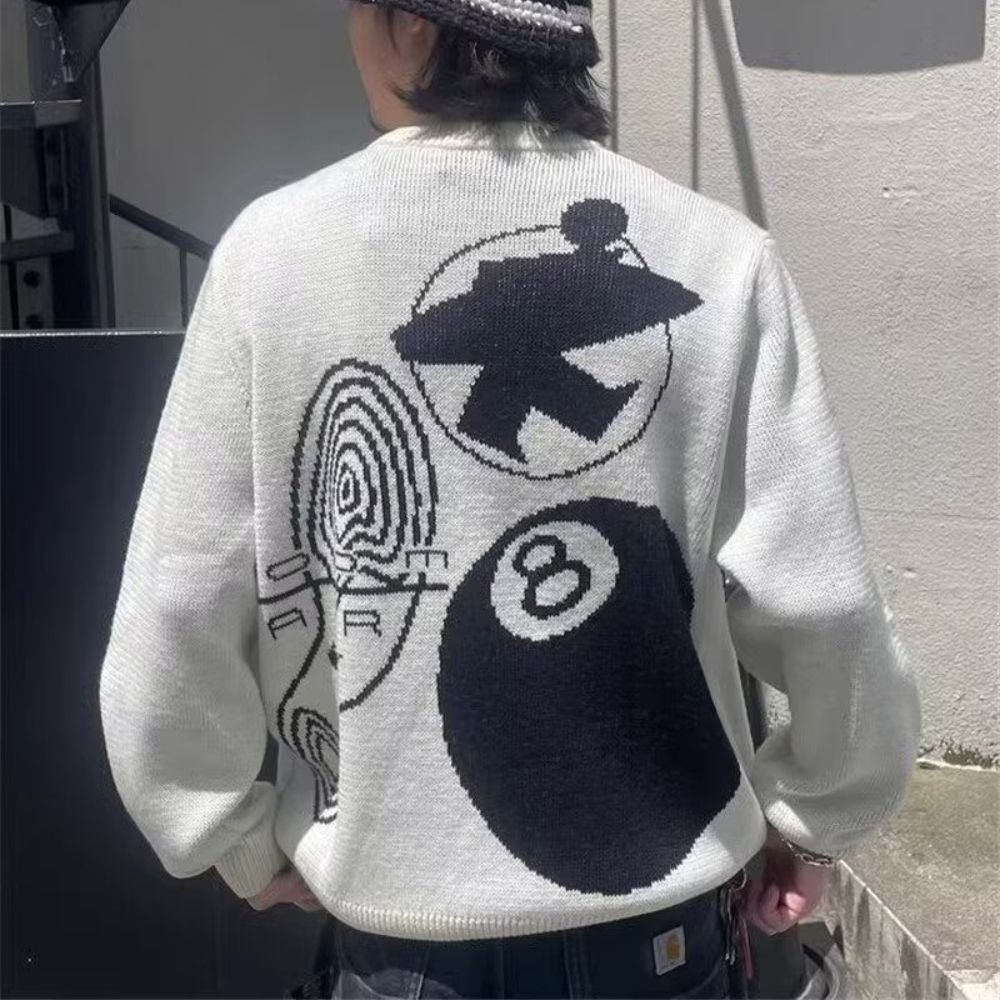 Casual Color-Block Loose Knit Sweater