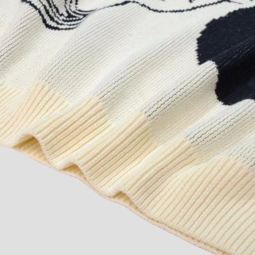 Casual Color-Block Loose Knit Sweater