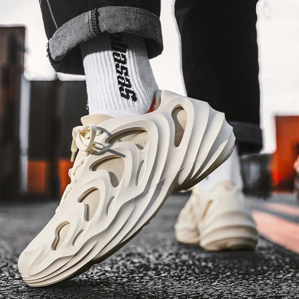 Top view of Coconut Trendy Clogs showing the adjustable strap for a custom fit