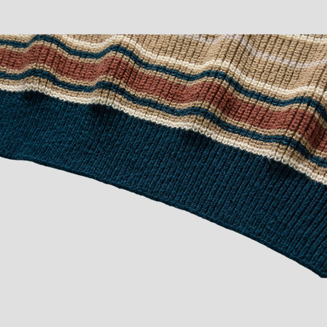 Color-Block Striped Sweater