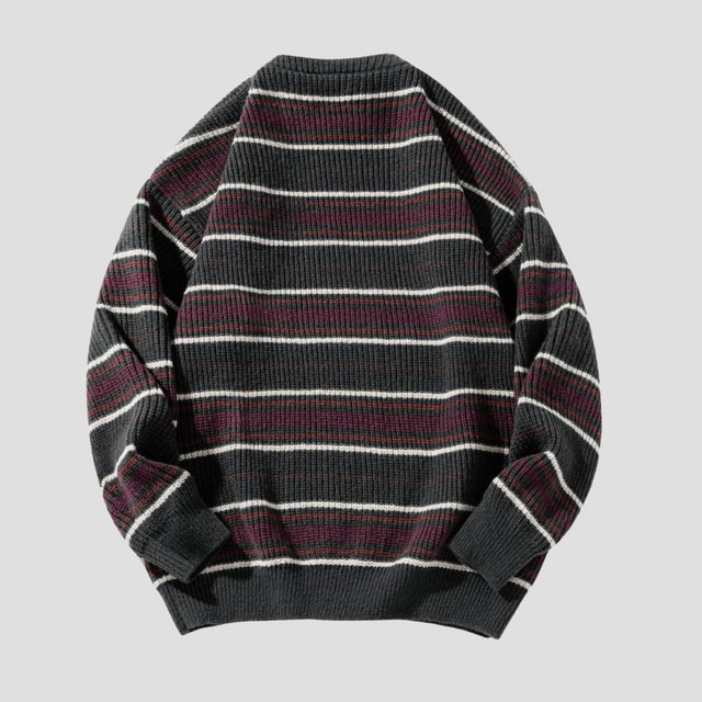 Color-Block Striped Sweater