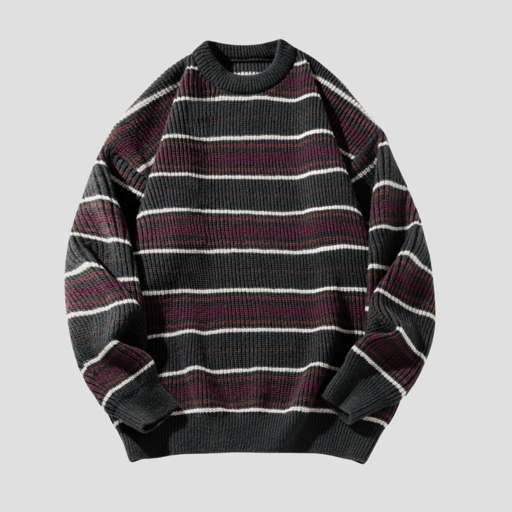 Color-Block Striped Sweater