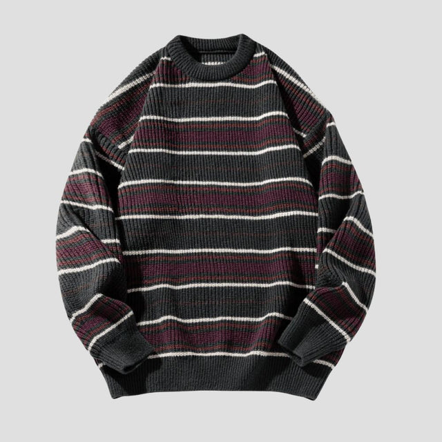 Color-Block Striped Sweater