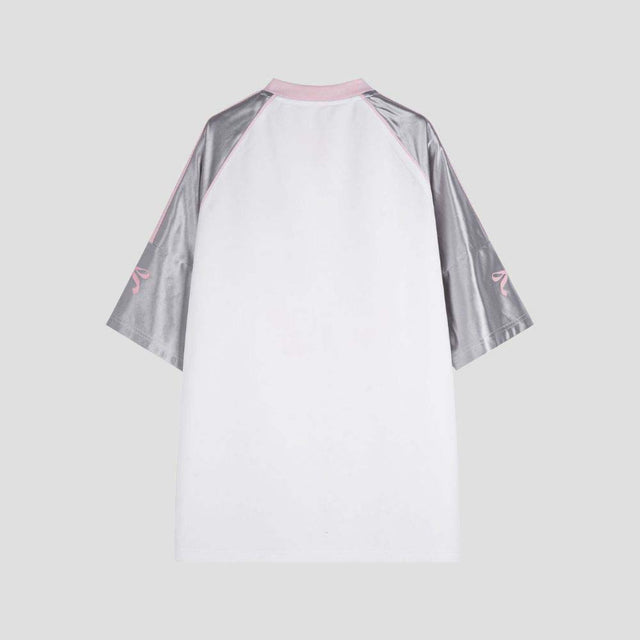 Unique embroidered graffiti tee.