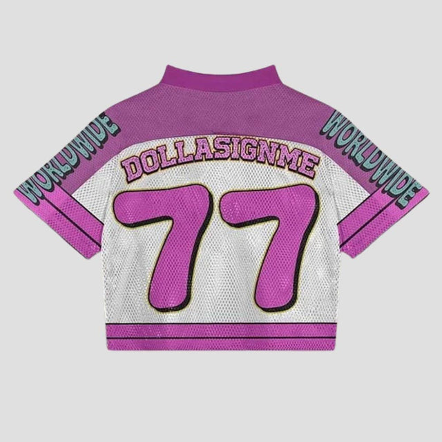 Mesh Colorblock Crop Top