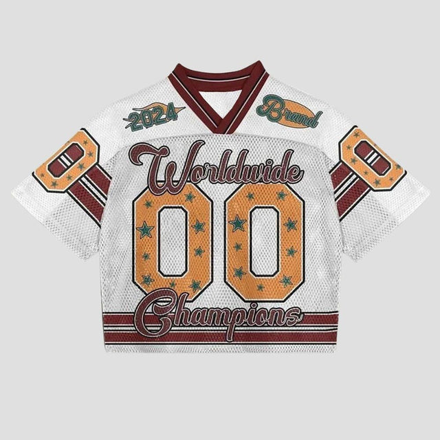 Mesh Colorblock Crop Top