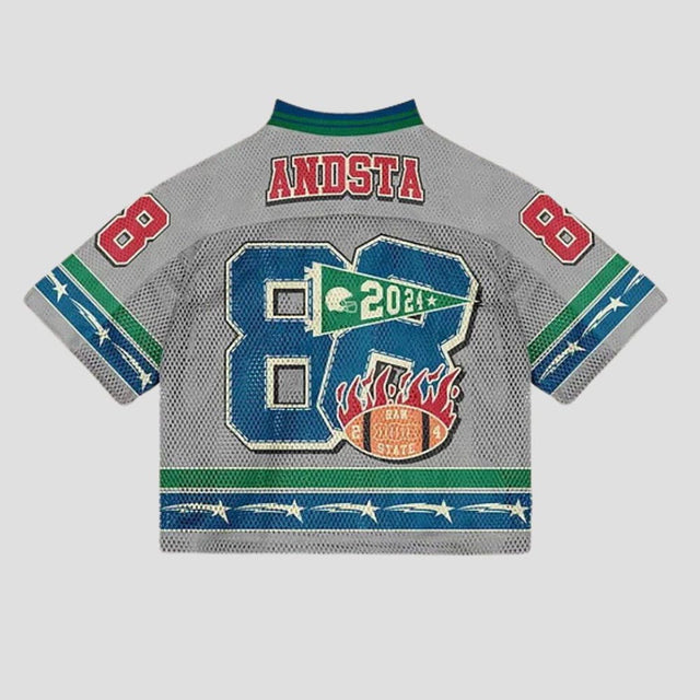 Mesh Colorblock Crop Top