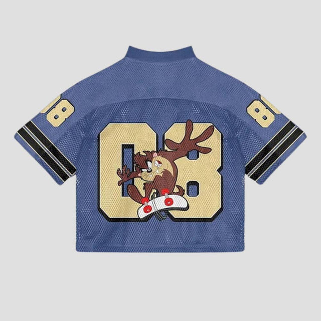 Mesh Colorblock Crop Top